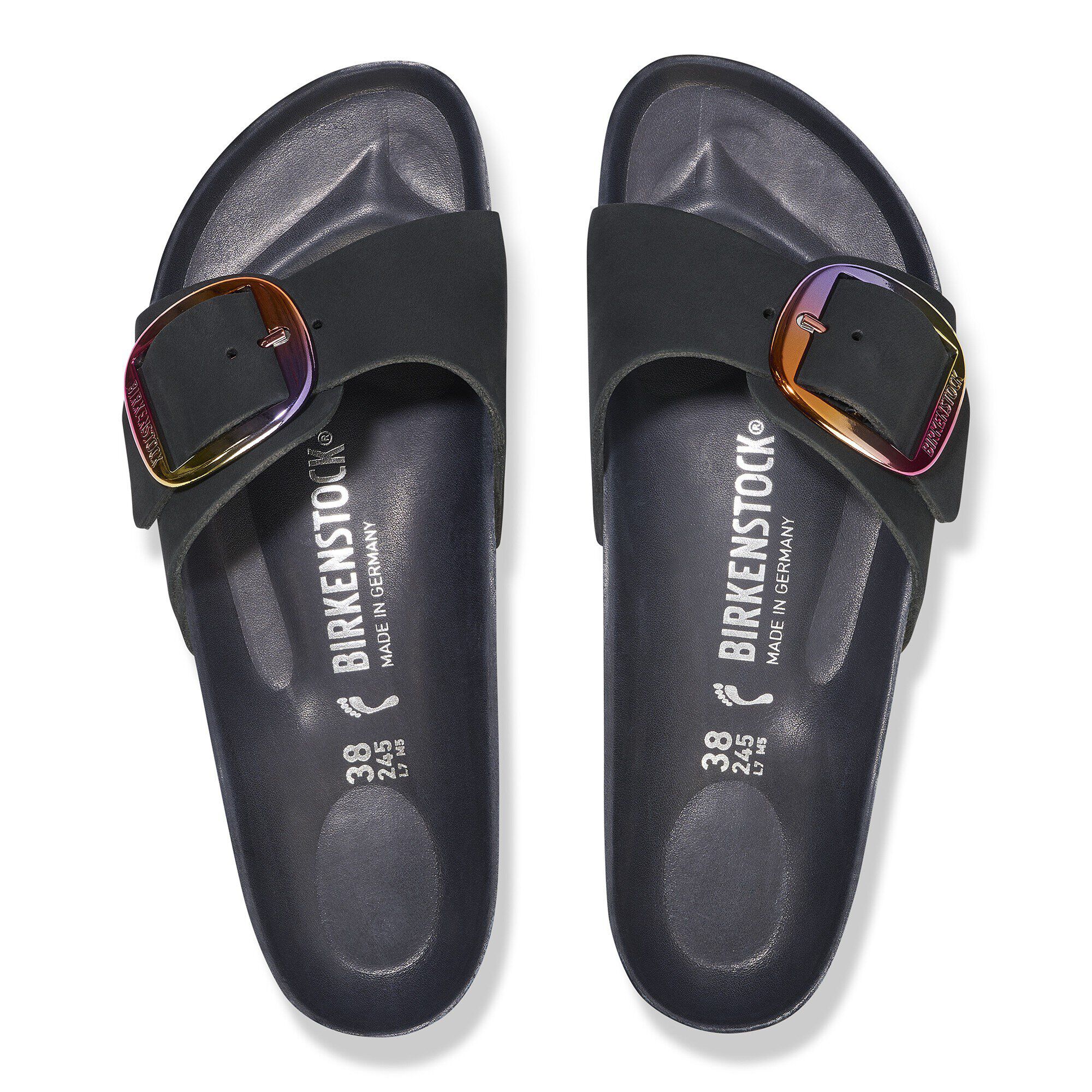 Alternative view of Madrid Big Buckle Nubuck Leather Black