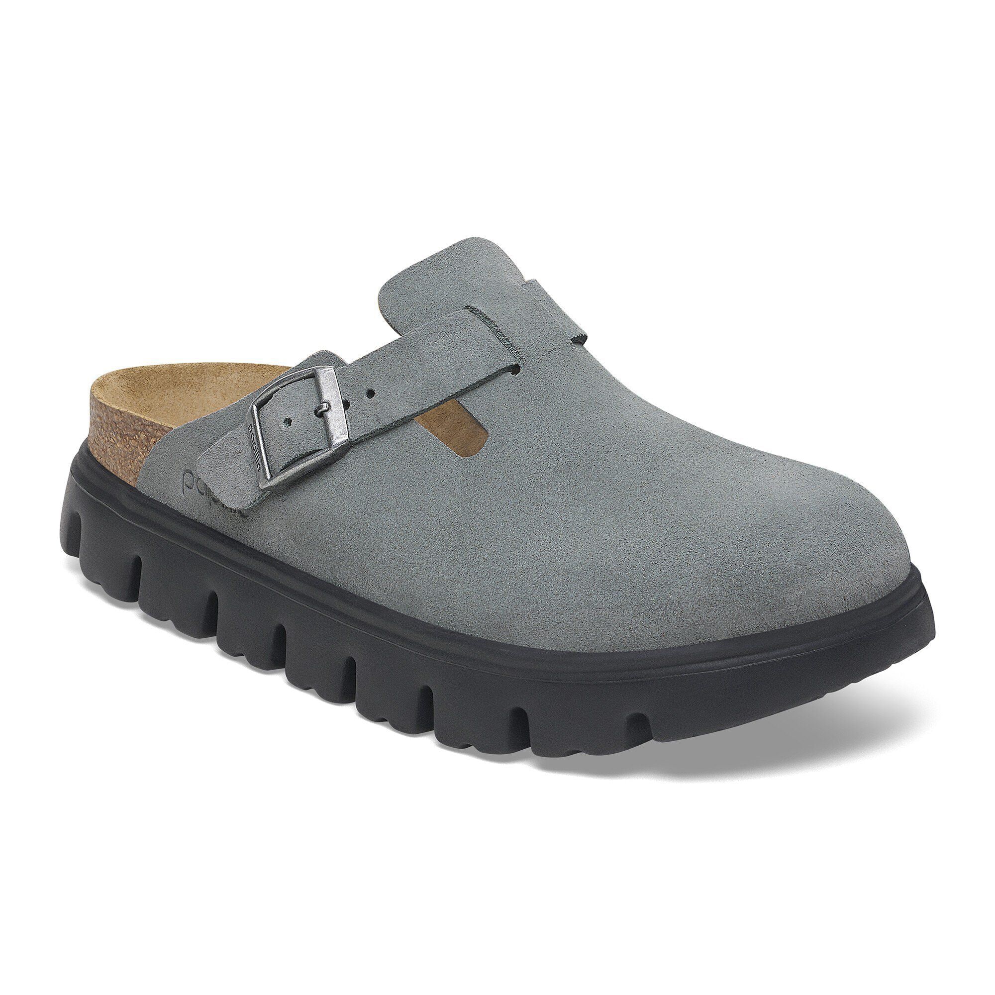 Boston Chunky Suede Leather Basalt Gray/ Black