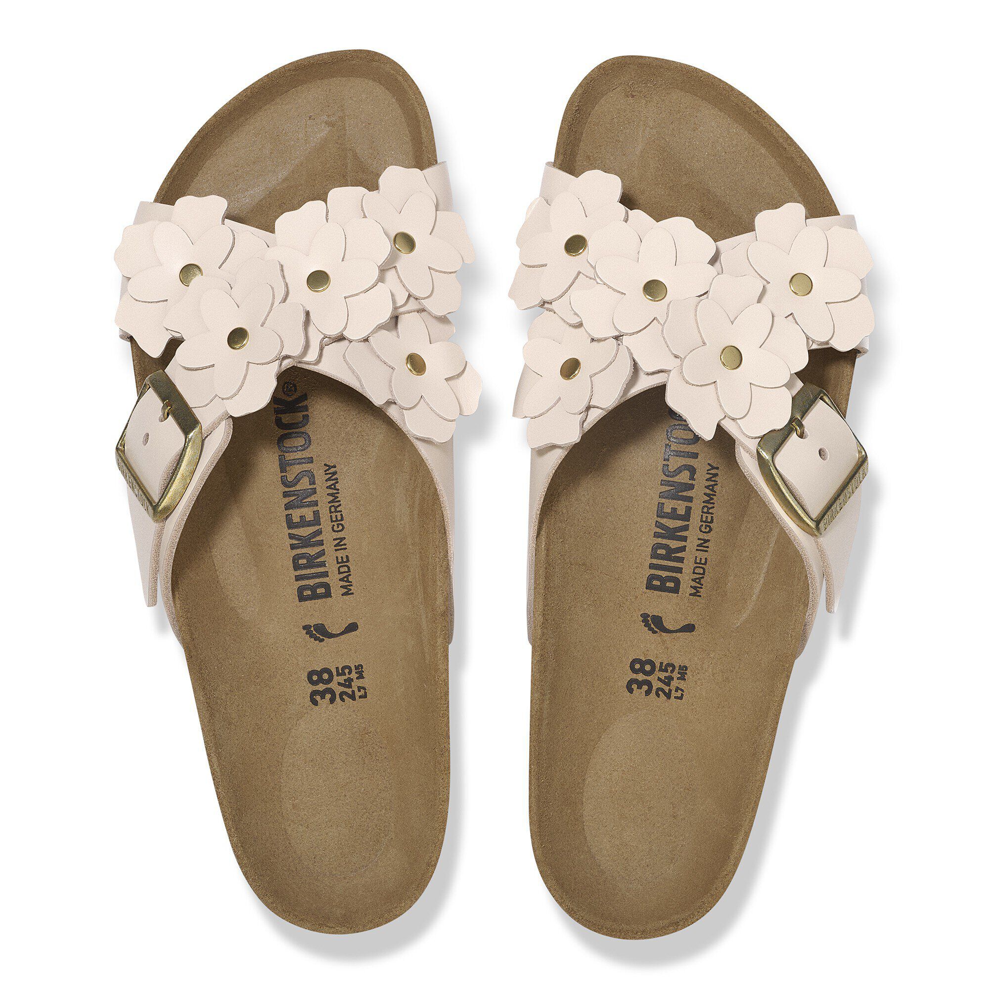Alternative view of Siena Flower Embellishment Natural Leather