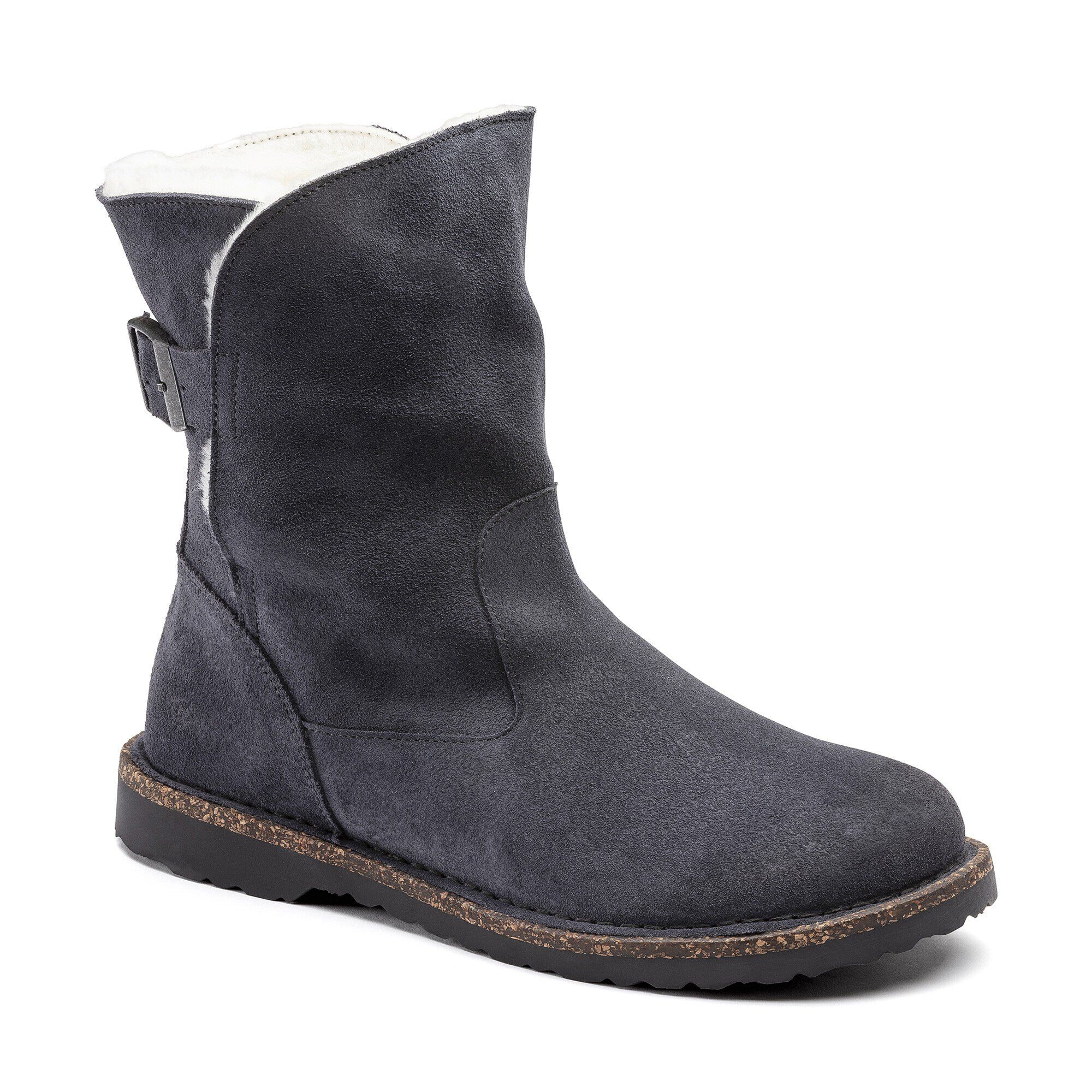 Uppsala Shearling Suede Leather Graphite