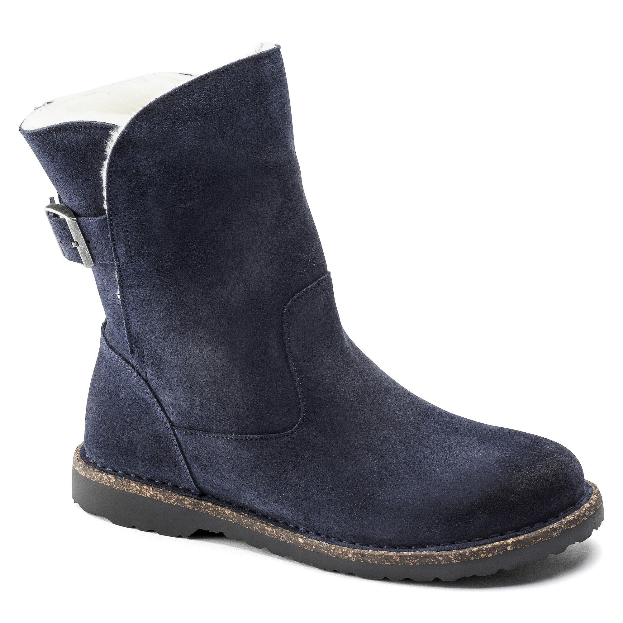 Uppsala Shearling Suede Leather Navy