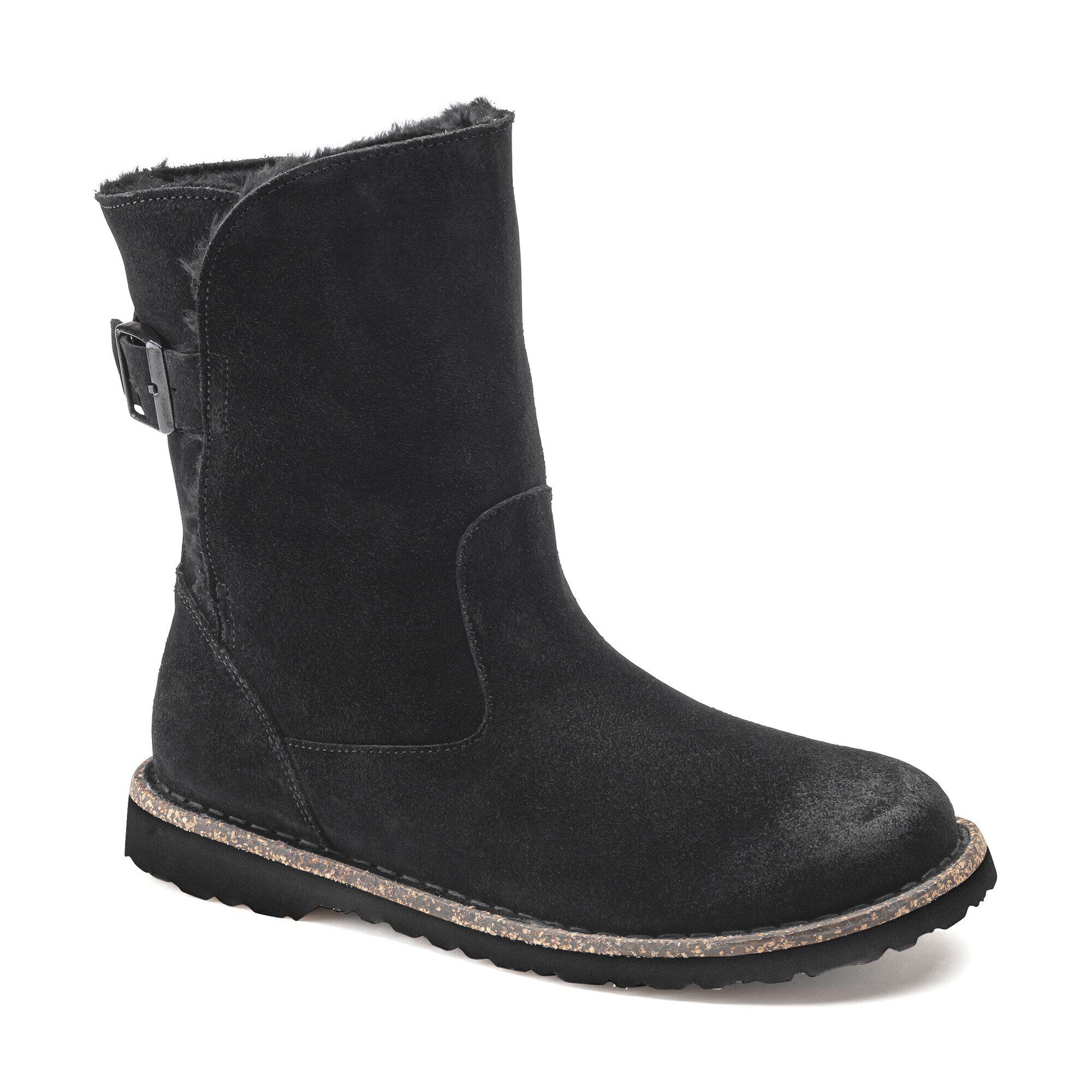 Uppsala Shearling Suede Leather Black