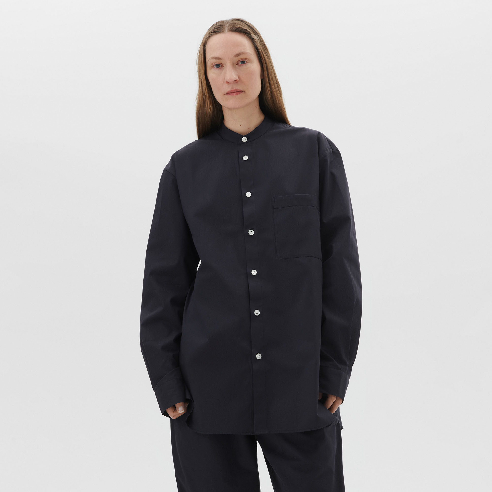 Tekla Long-Sleeved Shirt Slate