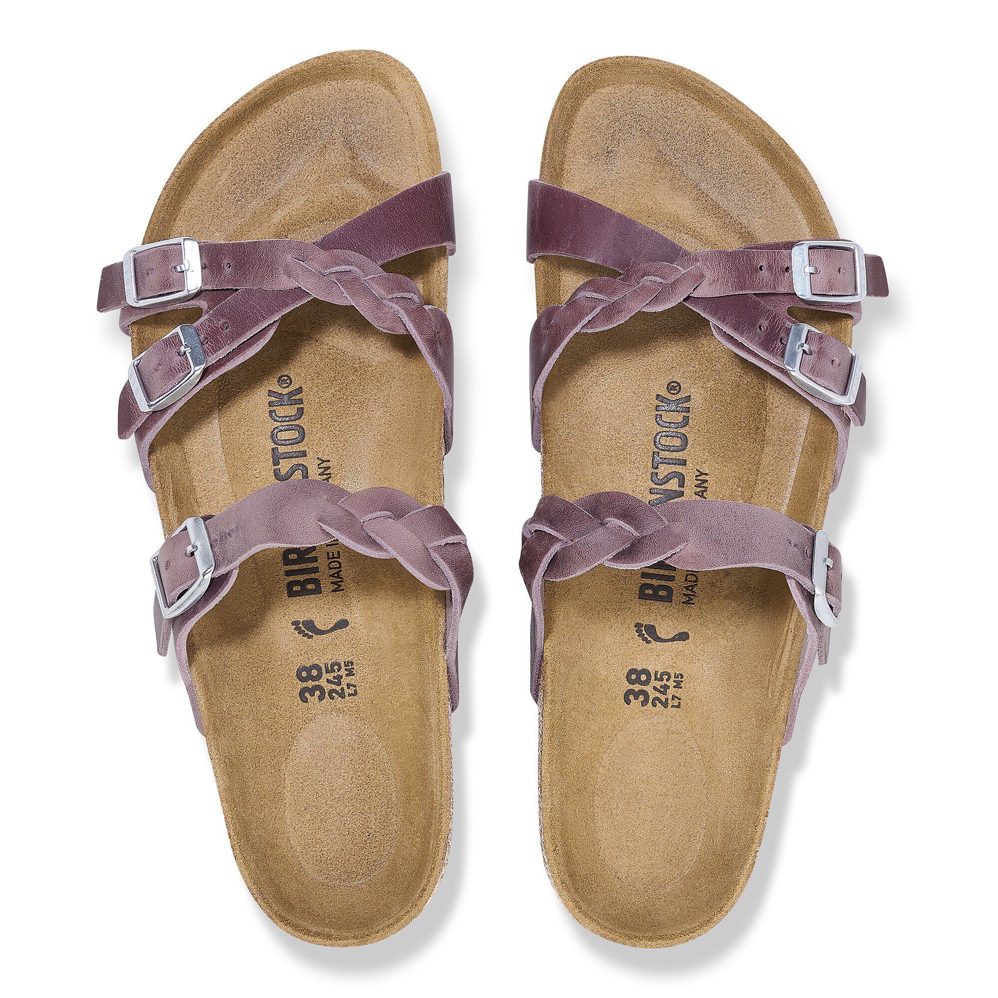 Alternative view of Franca Braided Oiled Leather Lavender