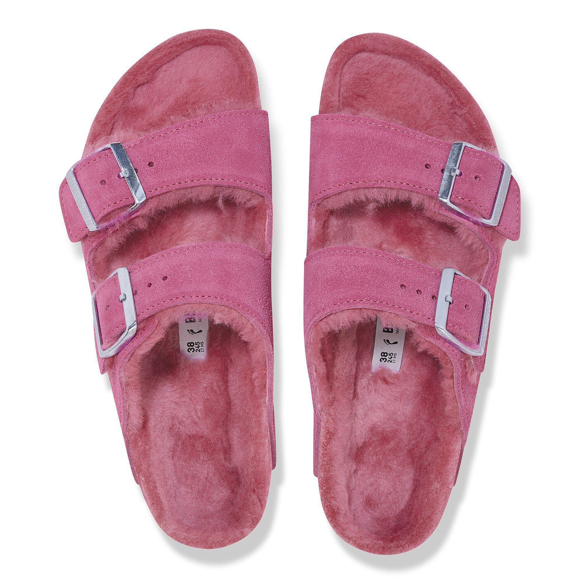 Alternative view of Arizona Shearling Suede Leather-Shearling Fuchsia Tulip