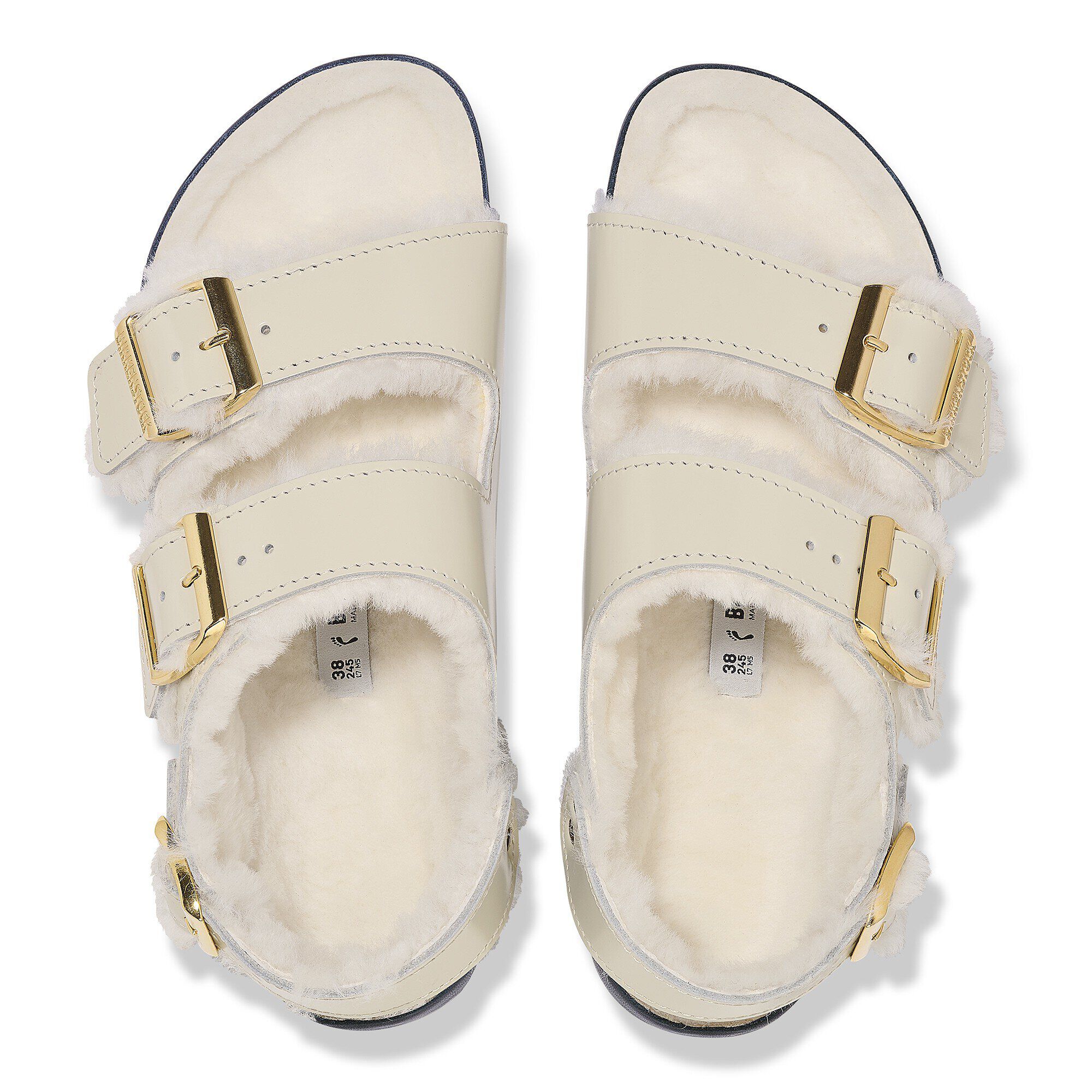 Alternative view of Milano Shearling Natural Leather-Shearling High Shine Ecru