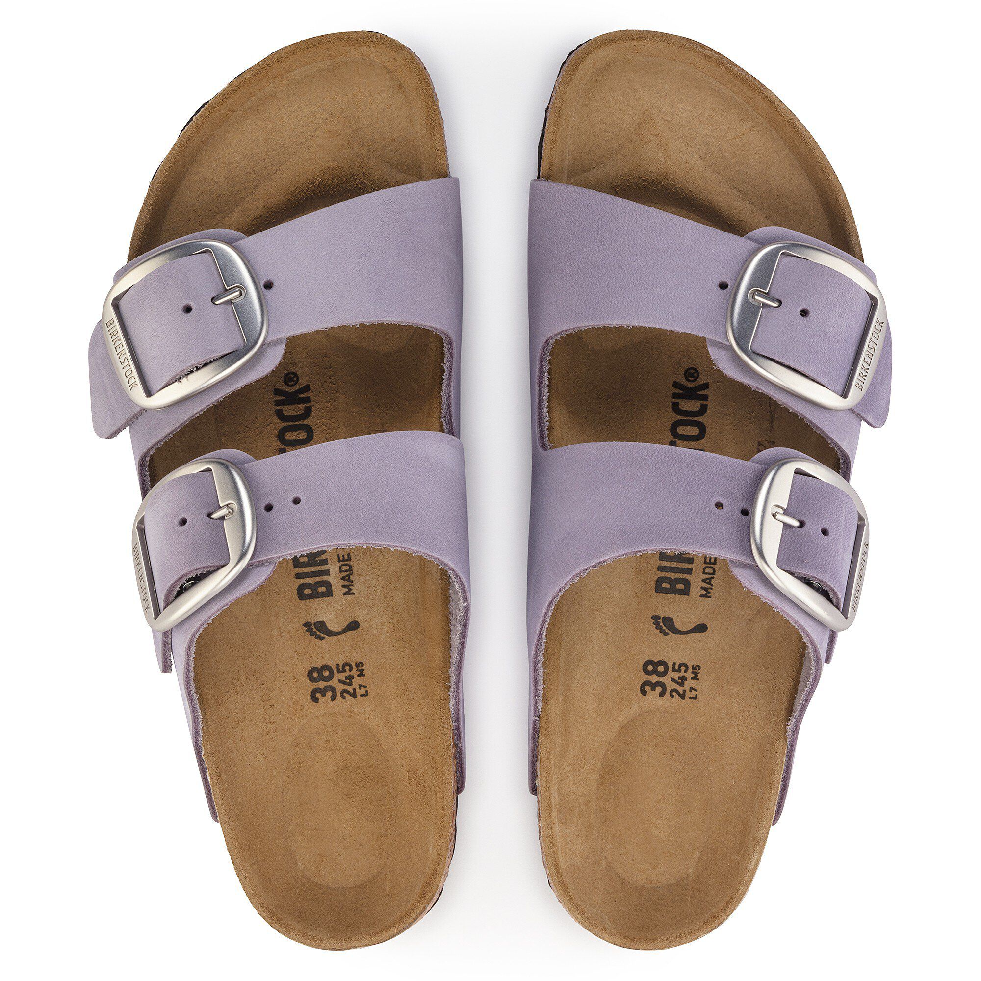 Alternative view of Arizona Big Buckle Nubuck Leather Purple Fog