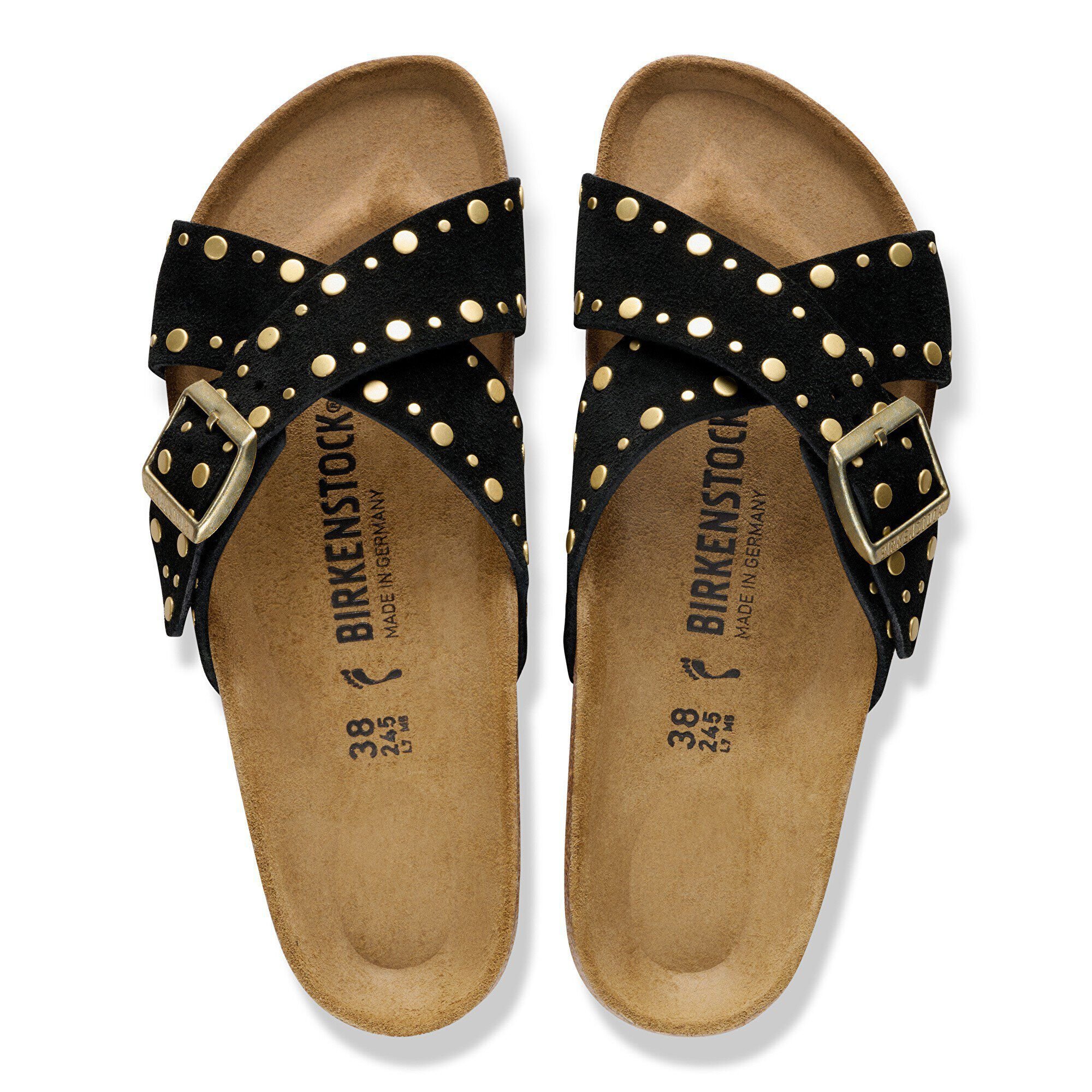 Alternative view of Siena Rivet Border Suede Leather