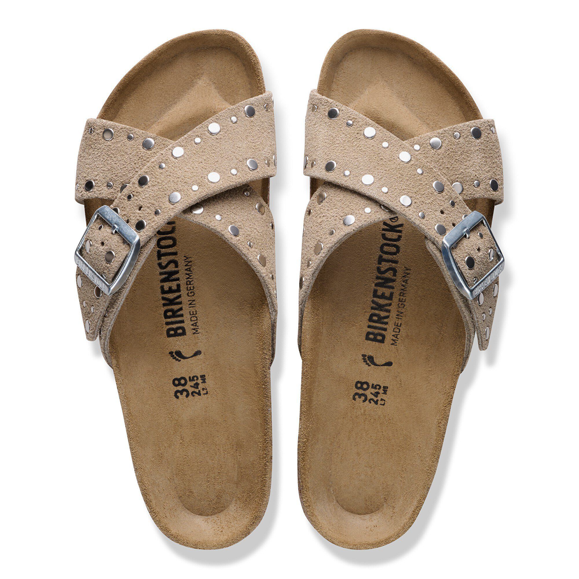 Alternative view of Siena Rivet Border Suede Leather