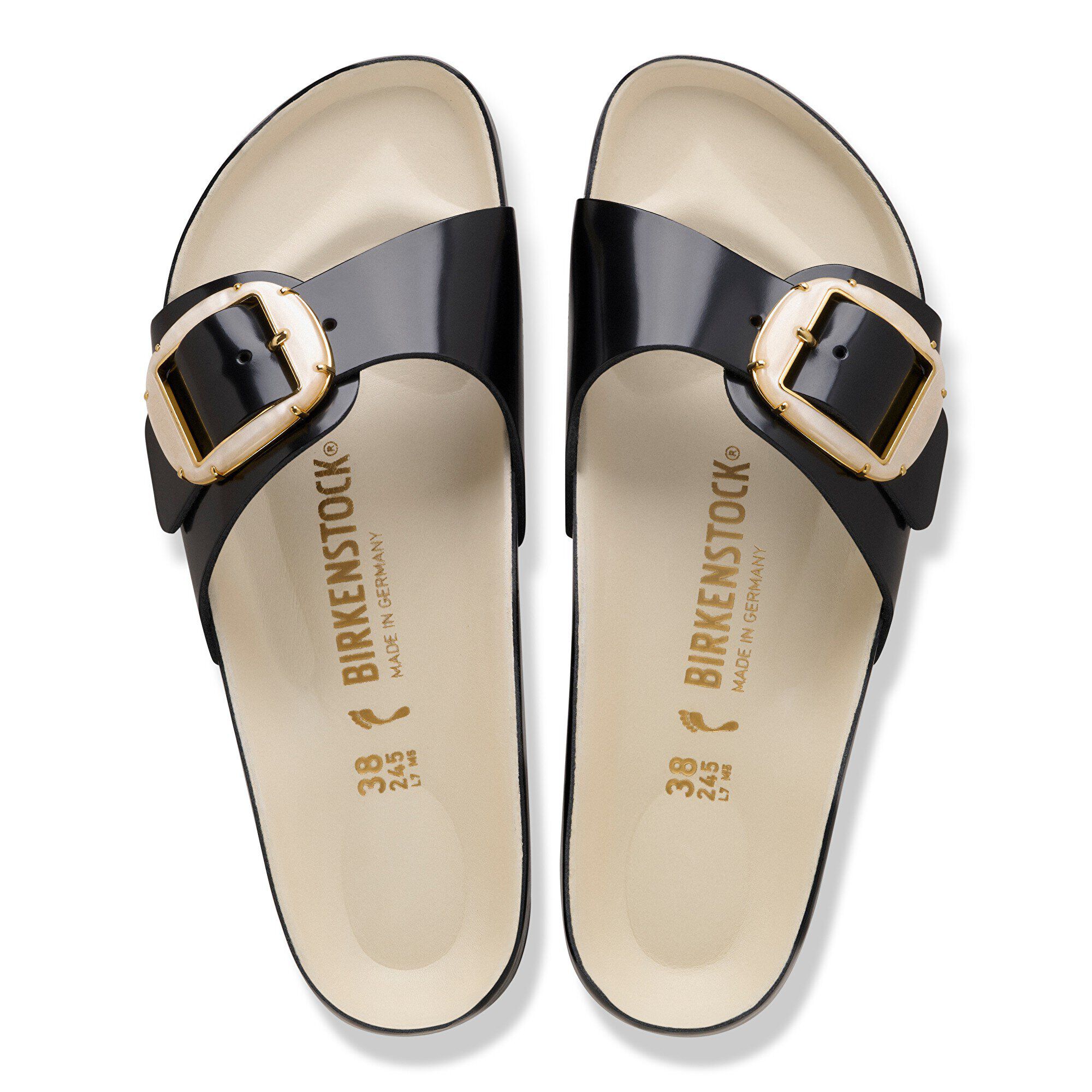 Alternative view of Madrid Big Buckle Pearl Natural Leather Patent