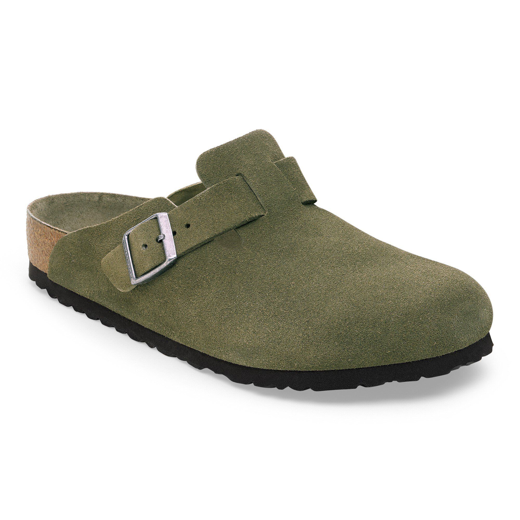 Boston Soft Footbed Suede Leather Thyme Tonal