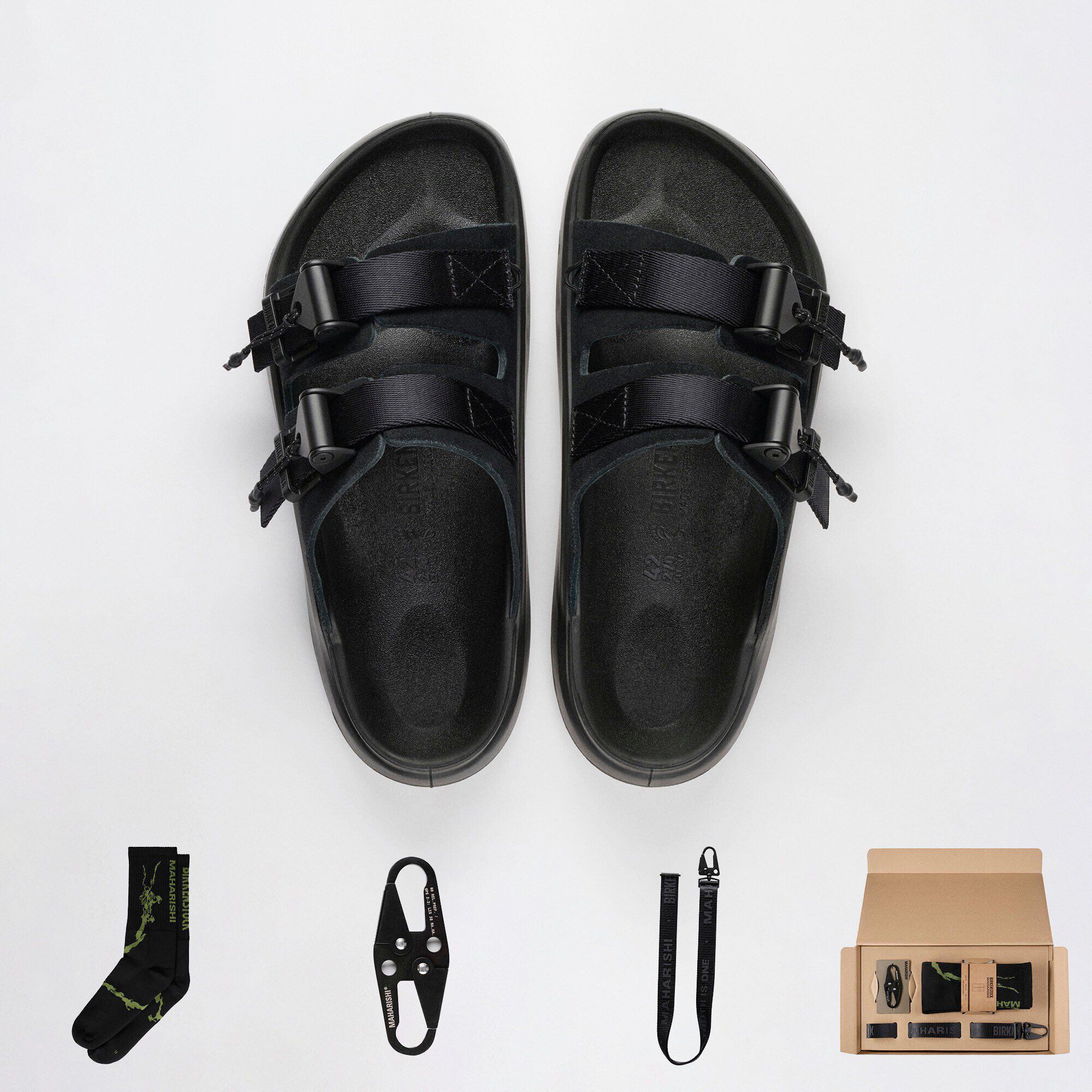 Maharishi Pack Nubuck Leather-Textile Black